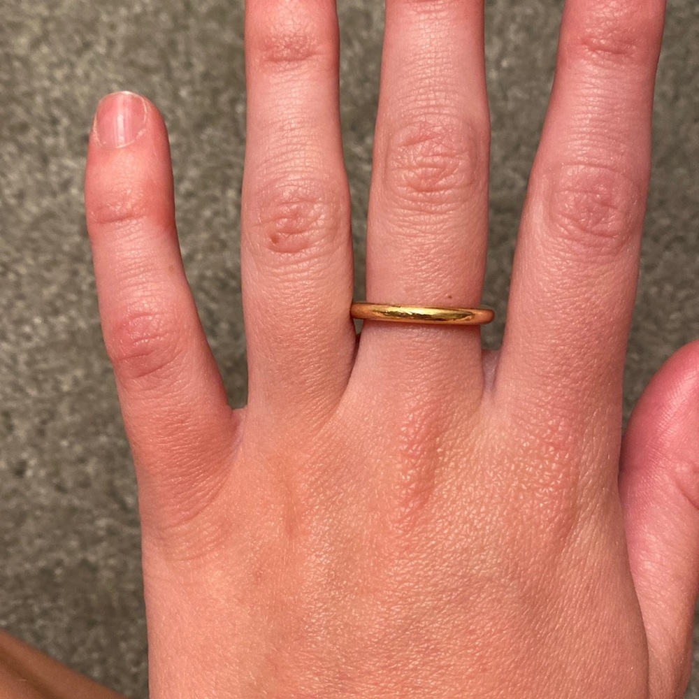 Gold Plated Thin Stackable Ring - image 2